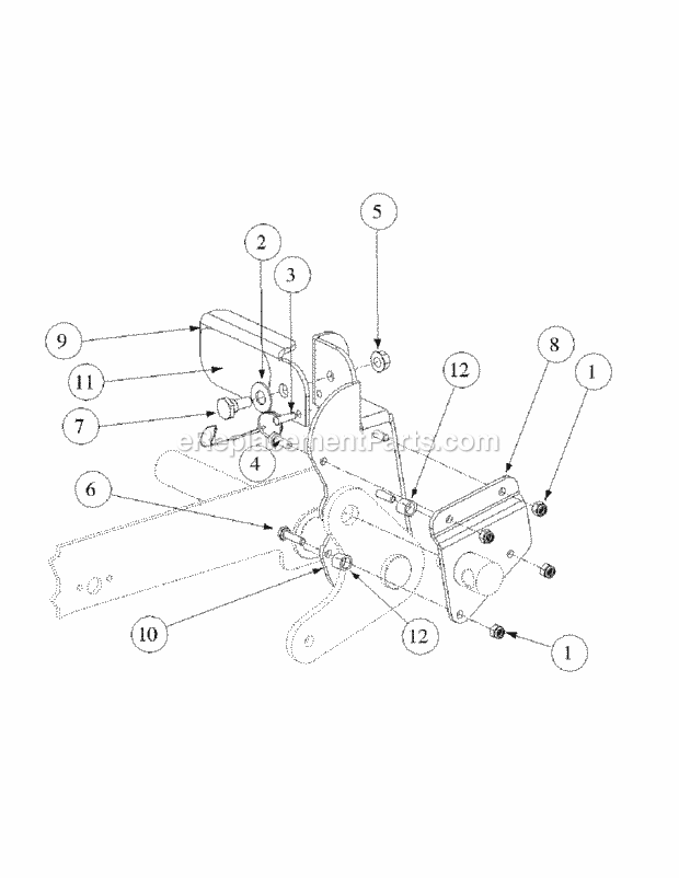 Optional Foot Pedal Deck Lift Diagram and Parts List for M50-KHS 53AB5BBP750 Cub Cadet Sprayer